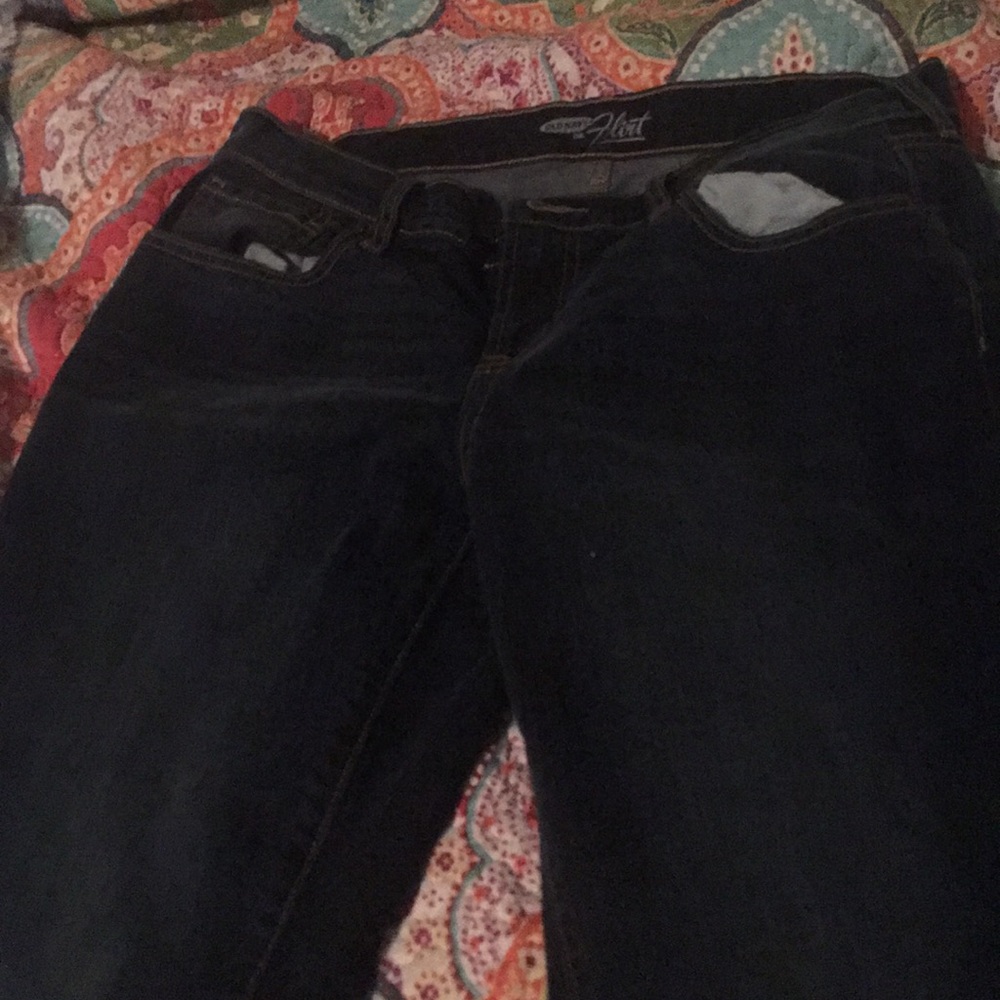 Straight legged jeans